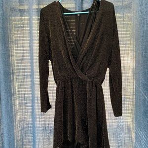 Express Black with Gold Shimmer Romper